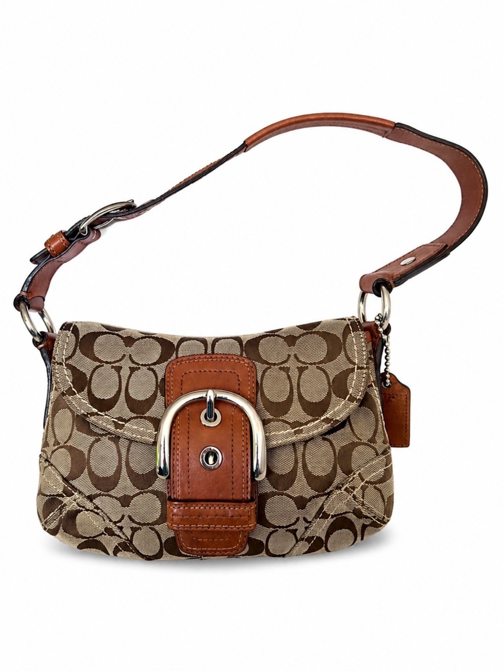 Signature C Coach Soho Demi Tan Mini Shoulder Bag